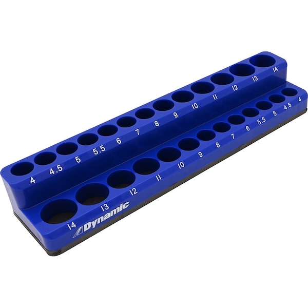 1/4" Drive Metric Magnetic, 26 Socket Organizer